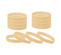 QUARKZMAN 12 Braccialetti In Gomma Unisex Braccialetti In Silicone Elastici Colorati per Adulti E Ragazzi Sport Giochi Di Squadra Feste Decorazioni Alla Moda Arancione Fluorescente