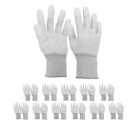 QUARKZMAN 12 Jueves Guantes Anti-estáticos ESD Guantes Protección Electroestática Con Punta Recubierta Fibra De Carbón Talla Grande Para Instalación De Computadoras Construcción Y.