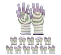 QUARKZMAN 12 Jueves Guantes Anti-estáticos ESD Protección Electroestática Con Punta De PU Talla Grande Para Instalación De Computadoras, Construcción Y Reparación, Morado
