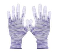 QUARKZMAN 12 Pares De Guantes Anti-estáticos Guantes De Protección Electroestática Con Palma De PU Tamaño Grande Para Aplicaciones De Vinilo Automotriz Y Calcomanías Morado