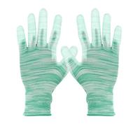 QUARKZMAN 12 Pares Guantes Anti- Estáticos Guantes Protectores Electrostáticos Con Palma De PU Talla Grande Para Aplicaciones De Vinilo Automotriz Y Calcomanías Verde