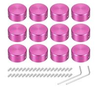 QUARKZMAN 12 Pcs Tapas de Interruptor de Pie para Pedales de Guitarra Tapas de Botón Cubierta Superior de Interruptor de Pie de Metal 3/8" para Botones de Pedales, Rojo