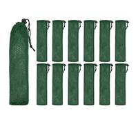 QUARKZMAN 12 Pezzi Custodia Porta Posate In Tasca, Sacca Portatile Per Forchette Cucchiai Bacchette Per Casa Viaggio Outdoor Conservazione Forchetta Cucchiaio Bacchette, L E Verde Scuro