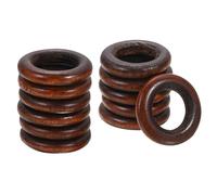 QUARKZMAN 12 Piezas de Anillos de Madera Natural de 30mm, Círculos de Madera Maciza de 6mm para Manualidades DIY, Tejido, Macramé, Fabricación de Colgantes, Café Oscuro