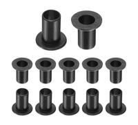 QUARKZMAN 12 Piezas de Bujes de Cojinete, Manga de Cojinetes de Plástico con Bridas de Nailon ID 10.1mm x OD 12mm x Longitud 20.5mm, Casquillos de Brida, Negros