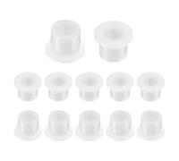 QUARKZMAN 12 Piezas de Bujes de Cojinete, Manga de Cojinetes de Plástico con Bridas de Nailon ID 12.2mm x OD 17mm x Longitud 16mm, Casquillos de Brida, Blanco