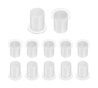 QUARKZMAN 12 Piezas de Bujes de Cojinete, Manga de Cojinetes de Plástico con Bridas de Nailon ID 13mm x OD 16.1mm x Longitud 22.1mm, Casquillos de Brida, Blanco