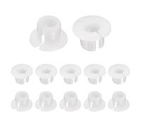 QUARKZMAN 12 Piezas de Bujes de Cojinete, Manga de Cojinetes de Plástico con Bridas de Nailon ID 4.95mm x OD 7.2mm x Longitud 6.7mm, Casquillos de Brida, Blanco
