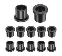 QUARKZMAN 12 Piezas de Bujes de Cojinete, Manga de Cojinetes de Plástico con Bridas de Nailon ID 9.6mm x OD 12.7mm x Longitud 13.4mm, Casquillos de Brida, Negro