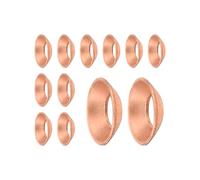 QUARKZMAN 12 Piezas de Junta de Cobre para Brida, Aptas para Tubos de 1/4", Accesorios de Refrigeración para Aire Acondicionado