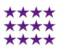 QUARKZMAN 12 Piezas de Parches de Estrella para Planchar, Parches Bordados de Estrella para Coser, Parche Decorativo de Reparación para Manualidades Diy Mochilas Sombreros Ropa, 82mm Morado