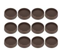 QUARKZMAN 12 Piezas De Protectores De Muebles Redondos De 2 Pulgadas, Copa para Patas De Muebles De Goma, para Muebles, Topes De Cama para Suelos De Madera, Mesa, Color Marrón