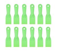 QUARKZMAN 12 Piezas Espátula De agramasa 1.97" Cuchillas De agramasa Plásticas Flexibles Desechables Herramienta Para Extender Pintura Limpiador Para Rellenar ParchesPintura Verde