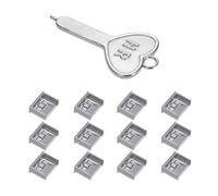 QUARKZMAN 12 Puerto Bloqueador Bloqueo USB Puerto/Polvo PC Bloqueador con Codificada Llave, Gris