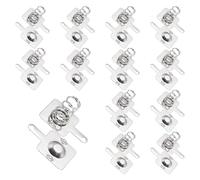 QUARKZMAN 12 Set Molla Di Contatto per Batteria AA Placcata In Nichel, 12 mm x 12mm Molla Di Conversione Da Positivo A Negativo Sostituzione per Montaggio Su PCB E Portabatterie