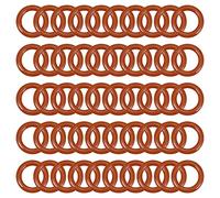 QUARKZMAN 12 x 8 x 2mm Silicona Juntas Tóricas x 50uds Sello Junta para Sello Plomería y Grifo Manguera, [Rojo]
