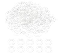 QUARKZMAN 120 Pcs Arandelas Planas De PVC M12 12mm DI 20mm DE 1mm De Espesor Arandelas Planas Ojetes De Plástico Sujetador Sellador Espaciador Anillo De Arandelas, Transparentes