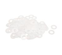 QUARKZMAN 120 Pcs Arandelas Planas, Pasacables de Nylon M12 12Mm Id 24Mm Od 1Mm de Grosor Arandelas Plástico para Juntas de Hojas de Plástico Espaciador de Sellado Anillo, Blanco