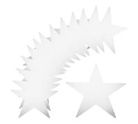 QUARKZMAN 120 Piezas de Recortes de Estrellas Plateadas Doble Cara de Papel Decoración de Estrellas de Cartón para la Pared de la Clase Fiesta Nocturna de Cine, 6 Pulgadas