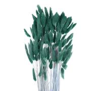 QUARKZMAN 120pcs Colas De Conejo Naturales Flores Secas 18" Mini Hierba de Pampa Lagurus Ovatus Ramo para Decoración Floral Bodas Navidad, Azul Oscuro