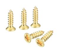 QUARKZMAN 120Pcs In Ottone Per Legno, M2 x 8mm Testa Piatta Autofilettanti Phillips Per Cerniere Porte, Mobili In Legno, Elettrodomestici