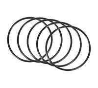 QUARKZMAN 125mm x 117mm x 4mm Nitrilo Goma Juntas Tóricas x 5uds Redondo Junta Arandela para Grifo Plomería Reparación Sellado Conexión [Negro]