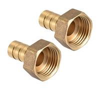QUARKZMAN 12mm Púas G1/2 Hembra Rosca x 2uds Manguera Púas Conexión para Industria Vacío y Fluido Sistema, [Latón]