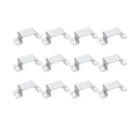 QUARKZMAN 12Pcs 60x28 mm Abrazadera En Forma De U Para Tubo Cuadrado Grapa De Sujeción De Tubería De Acero Galvanizado Para Instalación De Barandales Escaleras Y Cercas De Madera Color Plata