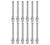QUARKZMAN 12Pcs Agujas de Dispensación de Acero Inoxidable Calibre 8 1 1/2" Tubo de Aguja de Pegamento de Metal Completo con Puntas Romas-Luer Lock para Líquidos Espesos Tinta