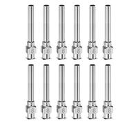QUARKZMAN 12Pcs Agujas de Dispensación de Acero Inoxidable Calibre 8 8G 1" Todas de Metal Puntas Romas con Cierre Luer para Líquidos Espesos Tinta Pegamento Uso En Laboratorio