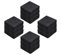 QUARKZMAN 12Pcs Almohadillas de Goma Antivibración para Lavadoras, Cuadradas de 50mm Mats de Aislamiento de Vibraciones de 20mm de Grosor Bloques de Goma Antideslizantes Antirruido