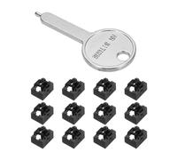 QUARKZMAN 12pcs Bloqueador de puerto RJ45 con llave codificada, negro