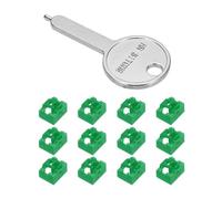 QUARKZMAN 12pcs Bloqueador de puerto RJ45 con llave codificada, verde