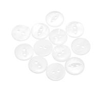 QUARKZMAN 12Pcs Botones Naturales De Concha, 2 Agujeros 15mm Botones De Nácar, Botón Ojo De Pez Para Camisa Abrigo Traje Chaqueta Jeans Falda Pantalón Vestido Costura Artesanía, Blanco