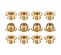 QUARKZMAN 12Pcs Brida Cojinetes de Manguito, 6mm ID x 8mm OD x 6mm Longitud, Casquillos de Bronce Sinterizado Autolubricantes