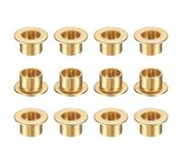 QUARKZMAN 12Pcs Brida Cojinetes de Manguito, 8mm ID x 10mm OD x 8mm Longitud, Casquillos de Bronce Sinterizado Autolubricantes