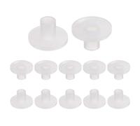 QUARKZMAN 12Pcs Cojinetes de Manga Bridada 4mm Id 6.1mm Od 8.6mm Longitud Buje de Nylon, Blanco