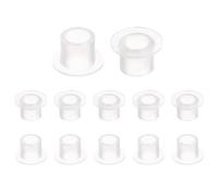 QUARKZMAN 12Pcs Cojinetes de Manga Bridada 5.6mm Id 8mm Od 7mm L, Casquillos de Nylon, Translúcidos