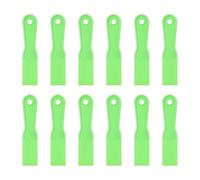 QUARKZMAN 12pcs Espátula De agramasa 1.5" Cuchillas De agramasa Plásticas Flexibles Desechables Herramienta De Limpieza Para Extender Pintura Reparación De Parches Relleno Verde