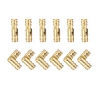 QUARKZMAN 12Pcs Invisible de Latón, 17x5mm Bisagras Ocultas, Soporte Plegable Cilíndricas Ocultas para Caja de Recuerdos DIY Puerta de Gabinete