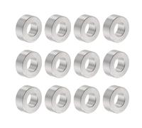 QUARKZMAN 12pcs M10 Separadores de Aluminio, Espaciadores Redondos de Metal Espaciadores Metálicos de Aluminio para M10 Tornillo Pernos, 10.5x20x8mm (ID*OD*Esp.)