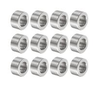 QUARKZMAN 12pcs M12 Separadores de Acero Inoxidable 304, Espaciadores Redondos de Metal Espaciadores Metálicos de Acero Inoxidable para M12 Tornillo Pernos, 12x20x10mm (ID*OD*Esp.)
