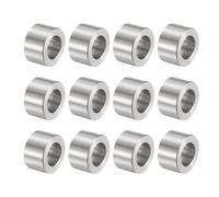 QUARKZMAN 12pcs M12 Separadores de Acero Inoxidable 304, Espaciadores Redondos de Metal Espaciadores Metálicos de Acero Inoxidable para M12 Tornillo Pernos, 12x20x12mm (ID*OD*Esp.)