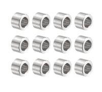 QUARKZMAN 12pcs M6 Separadores de Acero Inoxidable 304, Espaciadores Redondos de Metal Espaciadores Metálicos de Acero Inoxidable para M6 Tornillo Pernos, 6.2x10x6mm (ID*OD*Esp.)