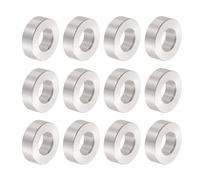 QUARKZMAN 12pcs M8 Separadores de Aluminio, Espaciadores Redondos de Metal Espaciadores Metálicos de Aluminio para M8 Tornillo Pernos, 8.2x16x6mm (ID*OD*Esp.)