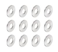 QUARKZMAN 12pcs M8 Separadores de Aluminio, Espaciadores Redondos de Metal Espaciadores Metálicos de Aluminio para M8 Tornillo Pernos, 8.5x20x2mm (ID*OD*Esp.)
