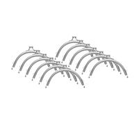 QUARKZMAN 12pcs Marco de Bolso de Metal, 10.5cm/4.1" Retro Arco Beso Cierre Marco Repujado para Bolso de Mano, Monedero, Bolso de Embrague, Reemplazos de Hardware de Marco (Plata)