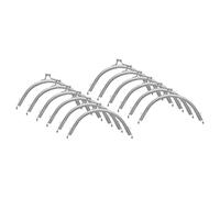 QUARKZMAN 12pcs Marco de Bolso de Metal, 12.5cm/4.9" Arco Retro con Cierre de Beso Grabado para Bolso de Mano, Monedero, Bolso de Embrague, Reemplazos de Hardware de Marco (Plata)