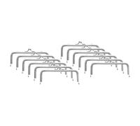 QUARKZMAN 12pcs Marco de Bolso de Metal, 12.5cm/4.9" Arco Vintage con Cierre de Beso para Hacer Bolsos, Bolso de Mano, Monedero, Bolso de Embrague, Repuestos de Hardware de Marco (Plata)