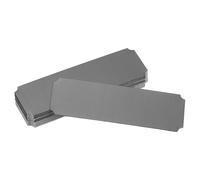 QUARKZMAN 12Pcs Placas Identificación Blanco 3.1 X 1" Placa Nombre Metal Grabada Con laser Adhesivo Fuerte Identificación Aluminio Anodizado Blanco Personalizadas Para Señales DIY Negra